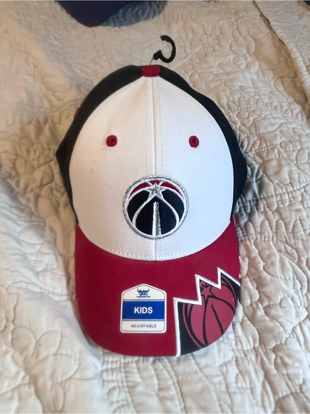 NBA Kids Adjustable Hat - White, Red, Black